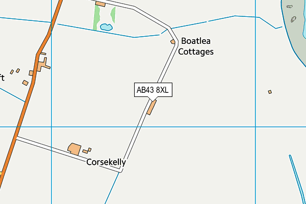 AB43 8XL map - OS VectorMap District (Ordnance Survey)