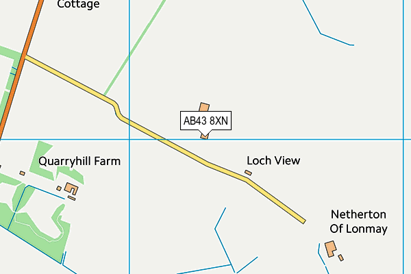 AB43 8XN map - OS VectorMap District (Ordnance Survey)