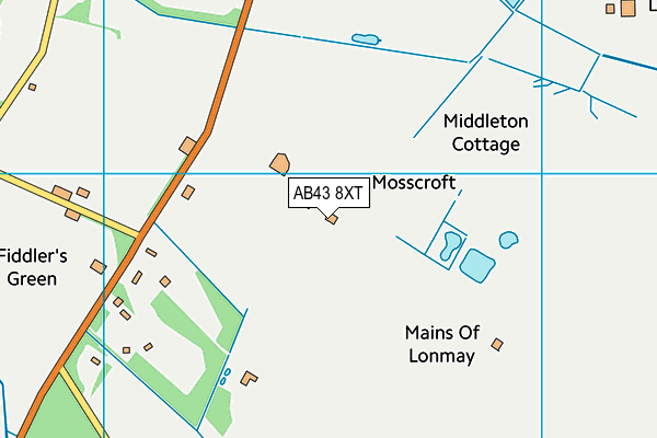AB43 8XT map - OS VectorMap District (Ordnance Survey)