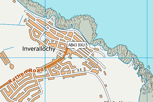 AB43 8XU map - OS VectorMap District (Ordnance Survey)