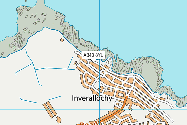 AB43 8YL map - OS VectorMap District (Ordnance Survey)