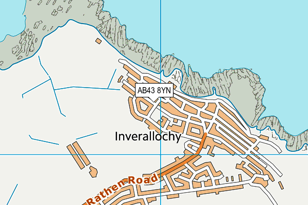 AB43 8YN map - OS VectorMap District (Ordnance Survey)
