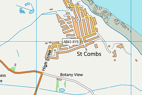AB43 8YS map - OS VectorMap District (Ordnance Survey)