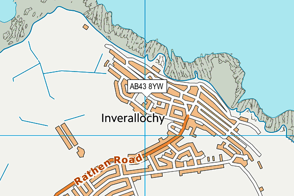 AB43 8YW map - OS VectorMap District (Ordnance Survey)