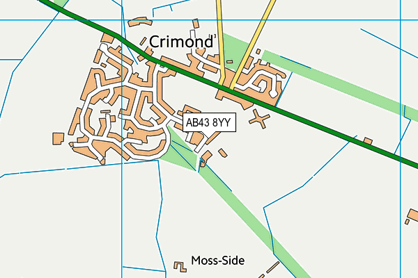AB43 8YY map - OS VectorMap District (Ordnance Survey)