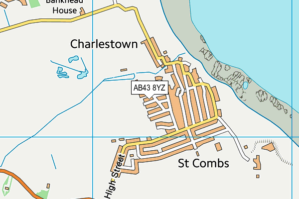 AB43 8YZ map - OS VectorMap District (Ordnance Survey)
