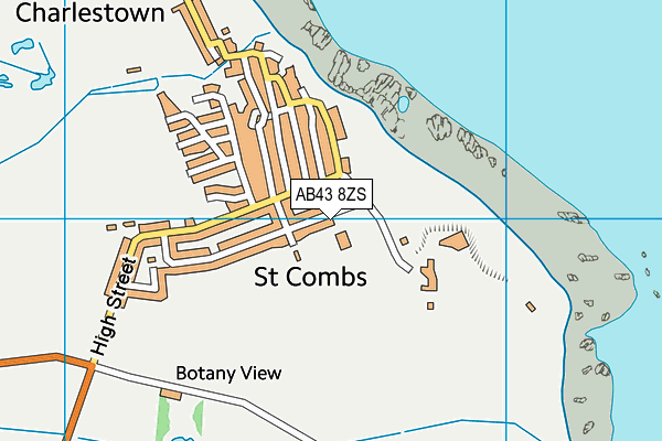 AB43 8ZS map - OS VectorMap District (Ordnance Survey)