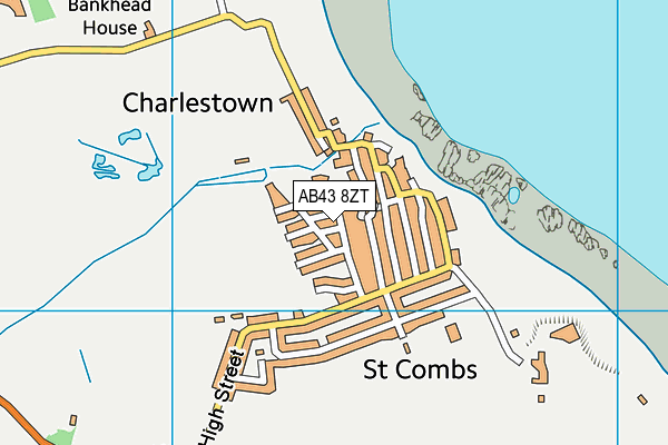 AB43 8ZT map - OS VectorMap District (Ordnance Survey)