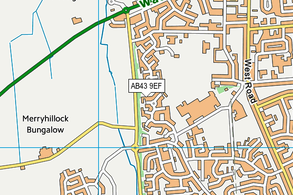 AB43 9EF map - OS VectorMap District (Ordnance Survey)