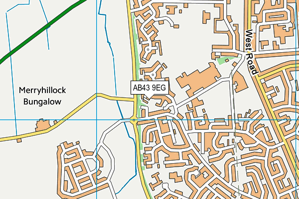 AB43 9EG map - OS VectorMap District (Ordnance Survey)