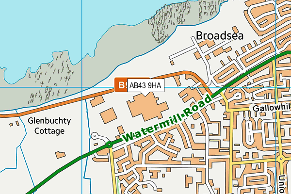 AB43 9HA map - OS VectorMap District (Ordnance Survey)