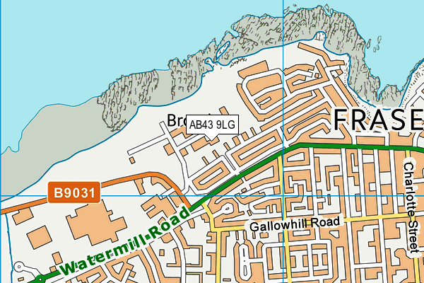 AB43 9LG map - OS VectorMap District (Ordnance Survey)