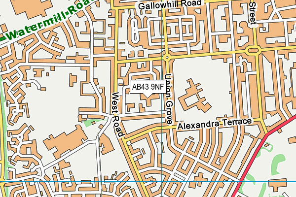 AB43 9NF map - OS VectorMap District (Ordnance Survey)