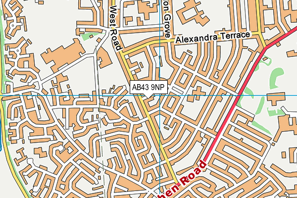 AB43 9NP map - OS VectorMap District (Ordnance Survey)