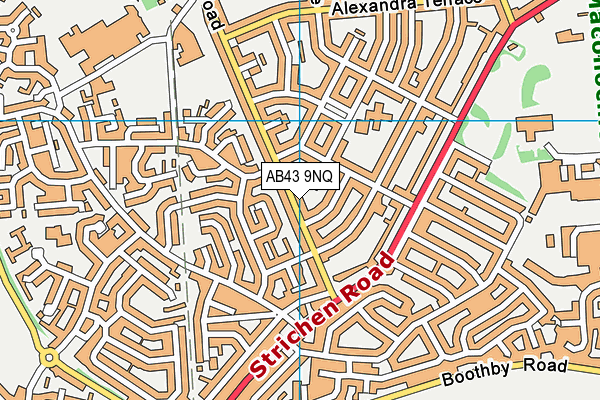 AB43 9NQ map - OS VectorMap District (Ordnance Survey)
