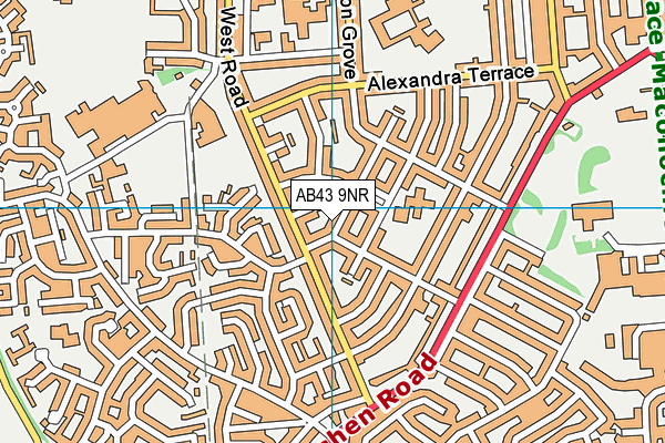 AB43 9NR map - OS VectorMap District (Ordnance Survey)