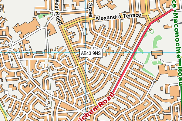 AB43 9NS map - OS VectorMap District (Ordnance Survey)