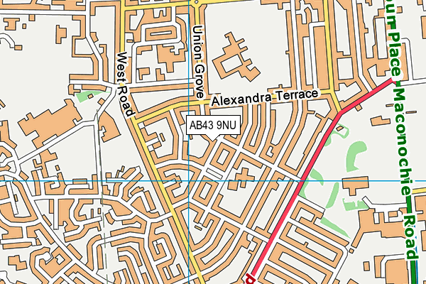 AB43 9NU map - OS VectorMap District (Ordnance Survey)