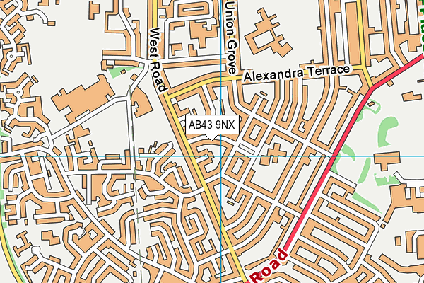 AB43 9NX map - OS VectorMap District (Ordnance Survey)