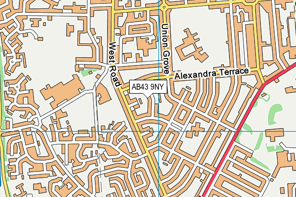 AB43 9NY map - OS VectorMap District (Ordnance Survey)