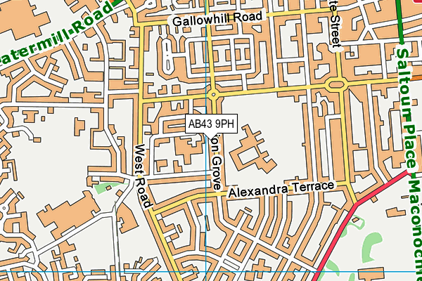 AB43 9PH map - OS VectorMap District (Ordnance Survey)