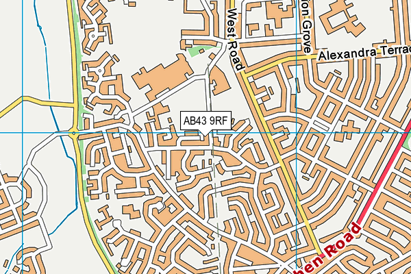 AB43 9RF map - OS VectorMap District (Ordnance Survey)