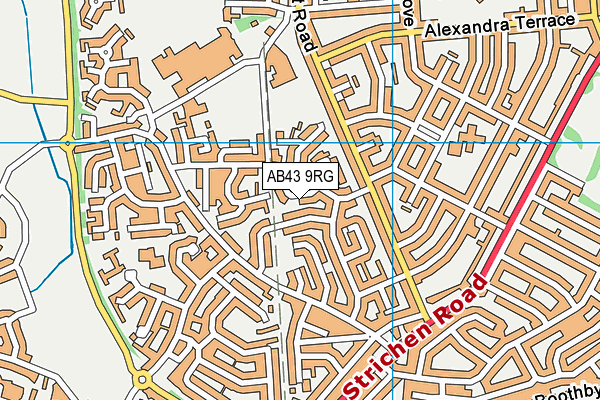 AB43 9RG map - OS VectorMap District (Ordnance Survey)