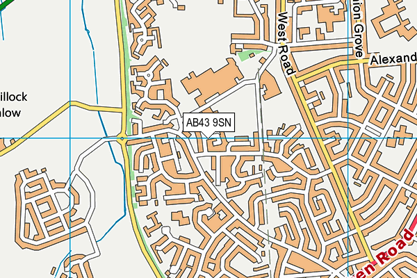 AB43 9SN map - OS VectorMap District (Ordnance Survey)