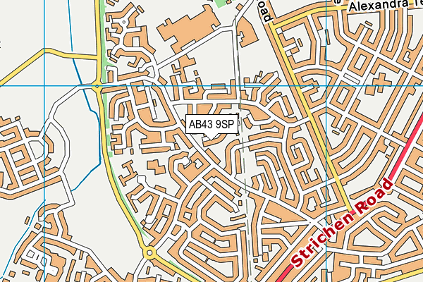 AB43 9SP map - OS VectorMap District (Ordnance Survey)