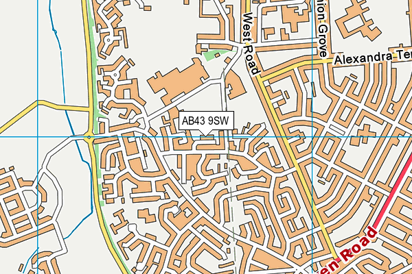 AB43 9SW map - OS VectorMap District (Ordnance Survey)