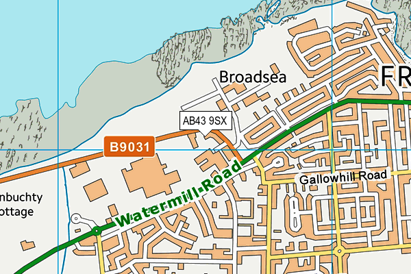 AB43 9SX map - OS VectorMap District (Ordnance Survey)