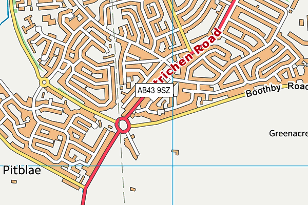 AB43 9SZ map - OS VectorMap District (Ordnance Survey)