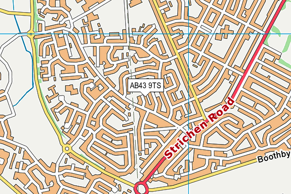 AB43 9TS map - OS VectorMap District (Ordnance Survey)