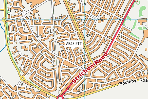AB43 9TT map - OS VectorMap District (Ordnance Survey)