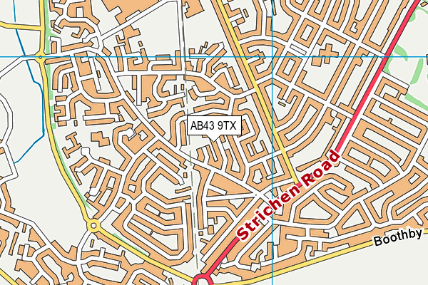 AB43 9TX map - OS VectorMap District (Ordnance Survey)