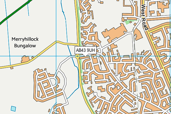 AB43 9UH map - OS VectorMap District (Ordnance Survey)