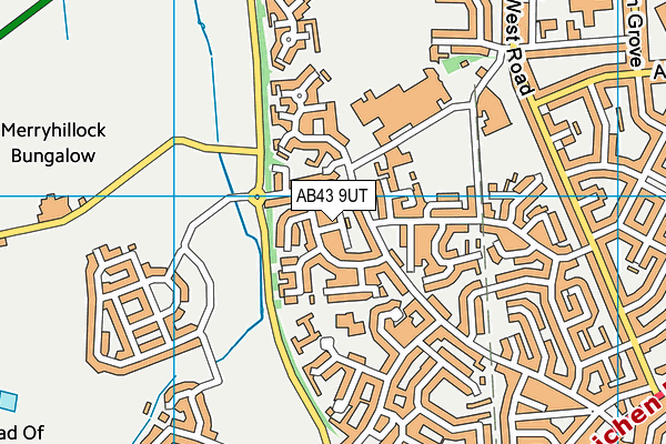 AB43 9UT map - OS VectorMap District (Ordnance Survey)