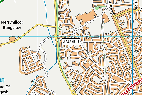 AB43 9UU map - OS VectorMap District (Ordnance Survey)