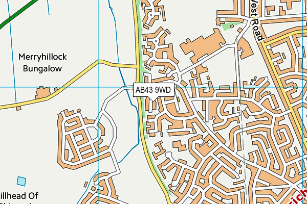 AB43 9WD map - OS VectorMap District (Ordnance Survey)