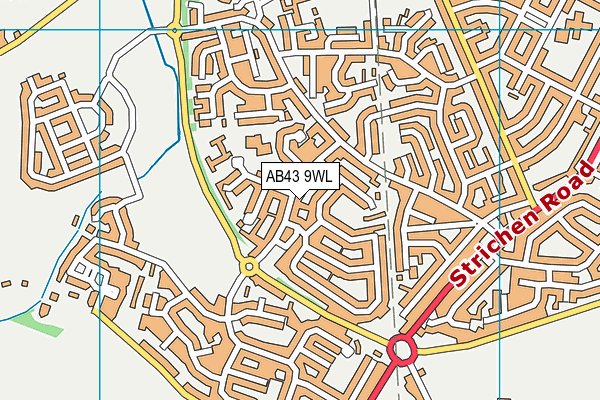 AB43 9WL map - OS VectorMap District (Ordnance Survey)