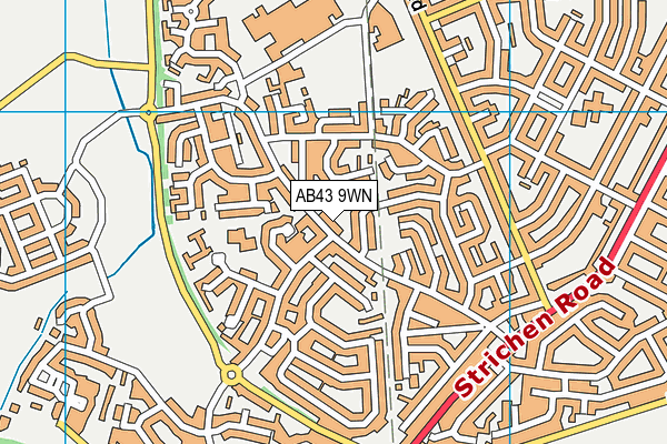 AB43 9WN map - OS VectorMap District (Ordnance Survey)