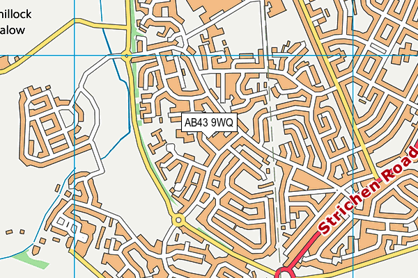 AB43 9WQ map - OS VectorMap District (Ordnance Survey)