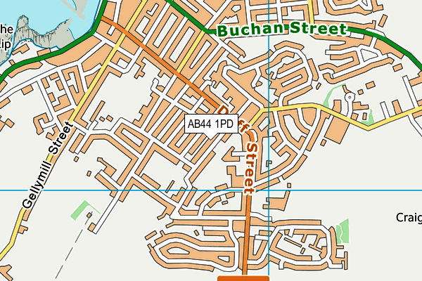 AB44 1PD map - OS VectorMap District (Ordnance Survey)