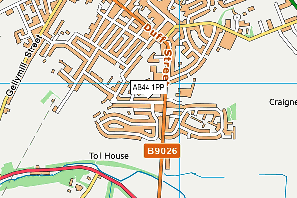 AB44 1PP map - OS VectorMap District (Ordnance Survey)