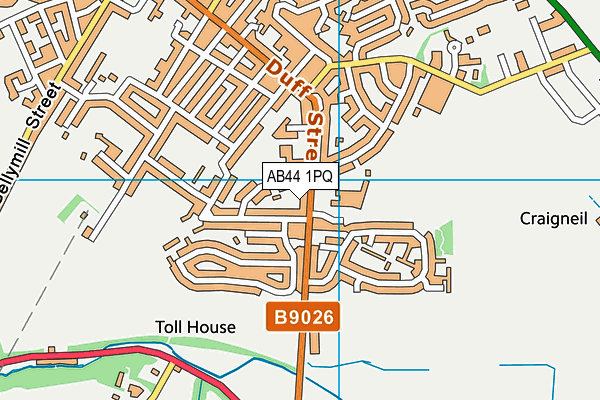 AB44 1PQ map - OS VectorMap District (Ordnance Survey)