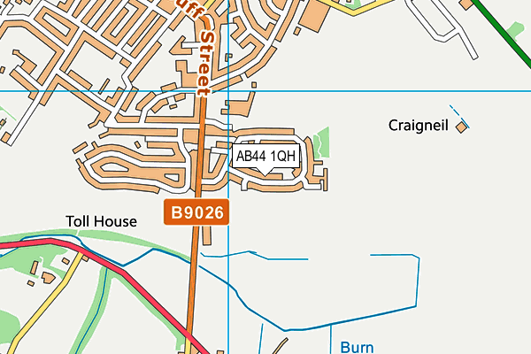 AB44 1QH map - OS VectorMap District (Ordnance Survey)