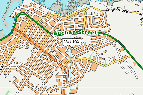 AB44 1QX map - OS VectorMap District (Ordnance Survey)