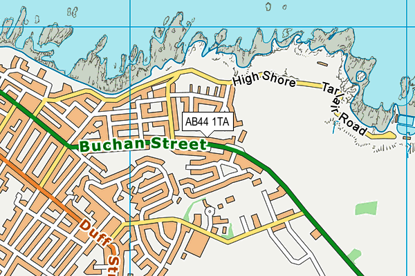 AB44 1TA map - OS VectorMap District (Ordnance Survey)