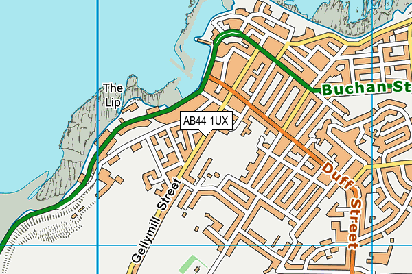AB44 1UX map - OS VectorMap District (Ordnance Survey)