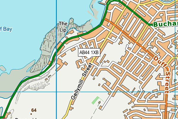 AB44 1XB map - OS VectorMap District (Ordnance Survey)